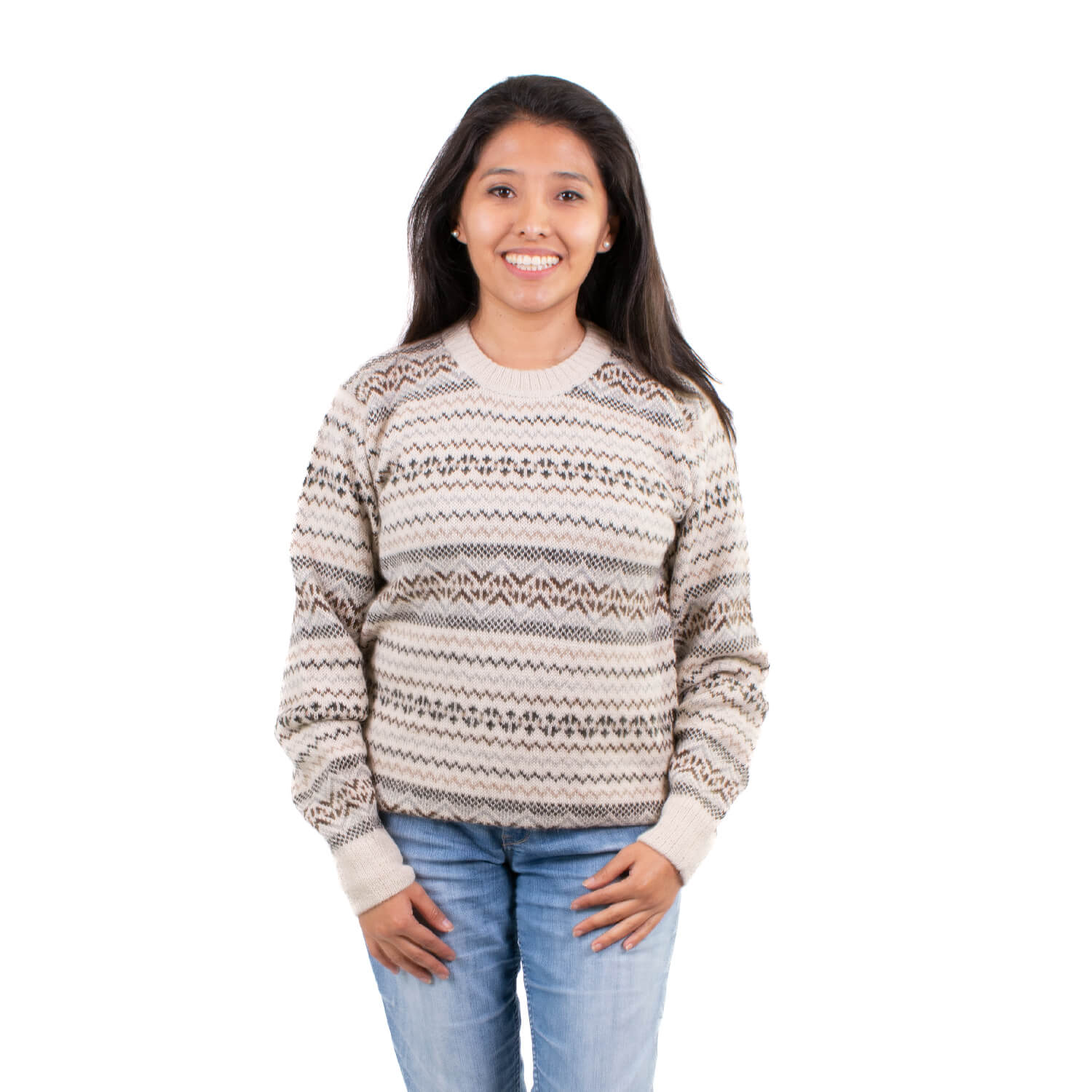 alpaca-sweater-Illimani-white-01 alpaca sweater Illimani - sueter de alpaca