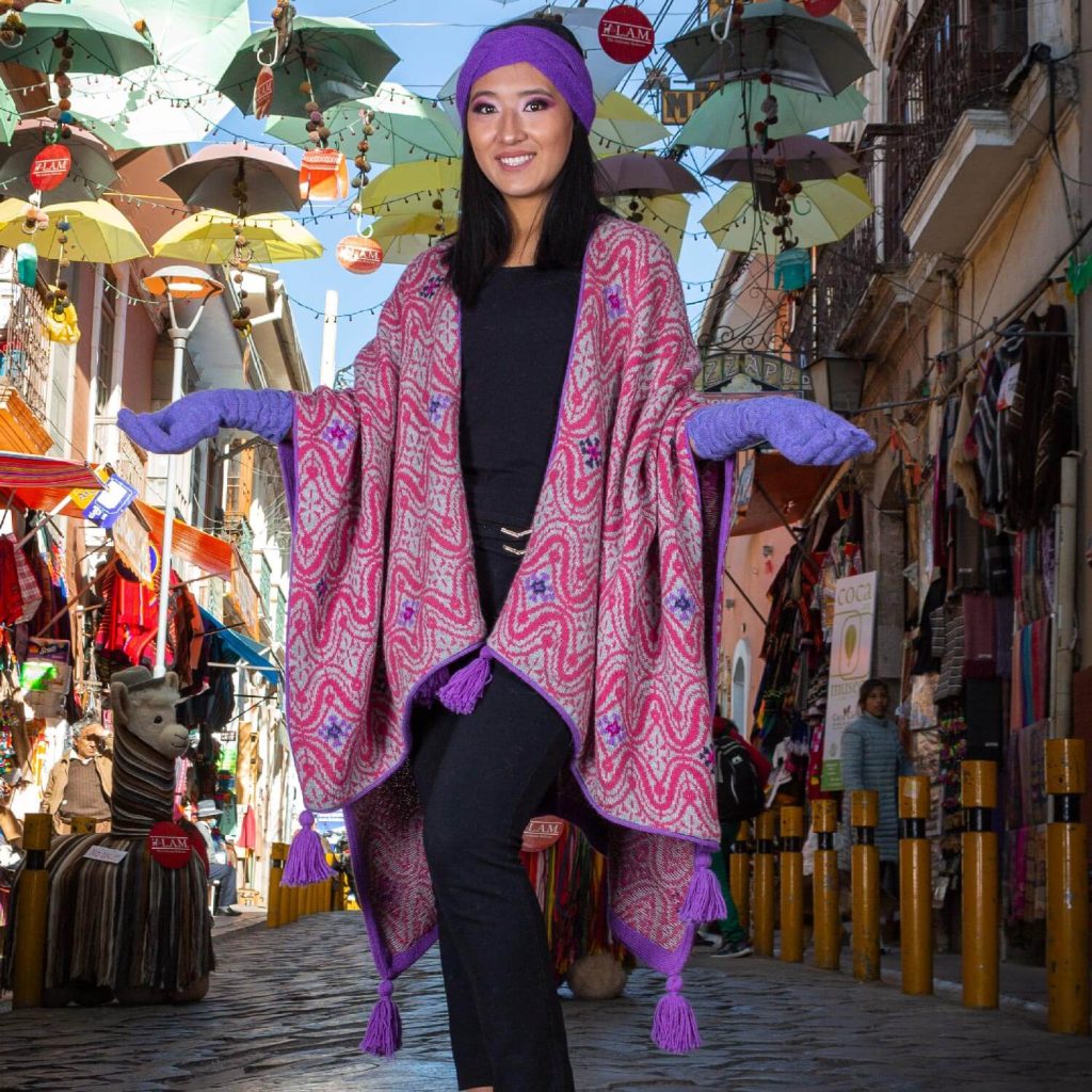 Alpaca Ruana Rainbow - LAM Bolivia